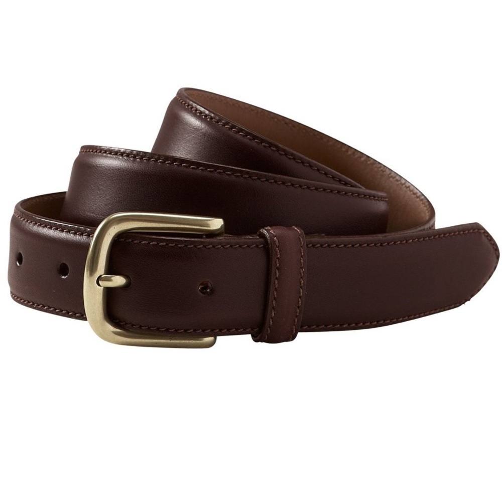 L.L Bean Men's Chino Brown Leather Belt